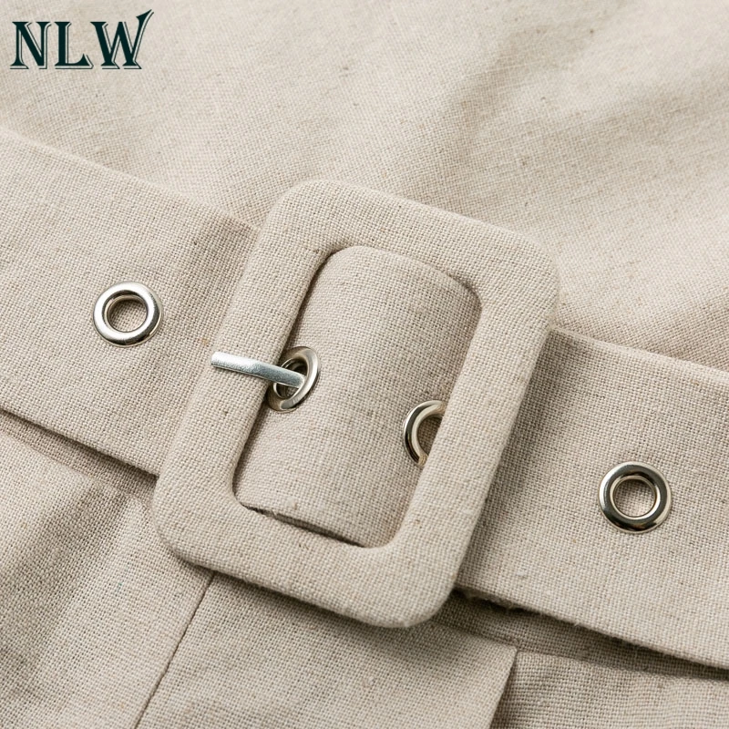 NLW хлопковые короткие комбинезоны женские летние 2019 женский костюм на поясе