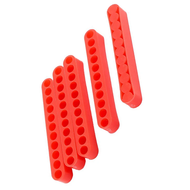 New 90mm Long 7mm Dia 11-Hole Screwdriver Bit Holder Block Red 5 Pcs | Инструменты
