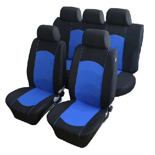 9PCS BLUE General Чехол для автомобильных сидений 9 шт. и 4 шт. дизайн для шин полный набор универсальный размер подходит для подушки безопасности чехол для сиденья протектор - Название цвета: 9PCS BLUE General
