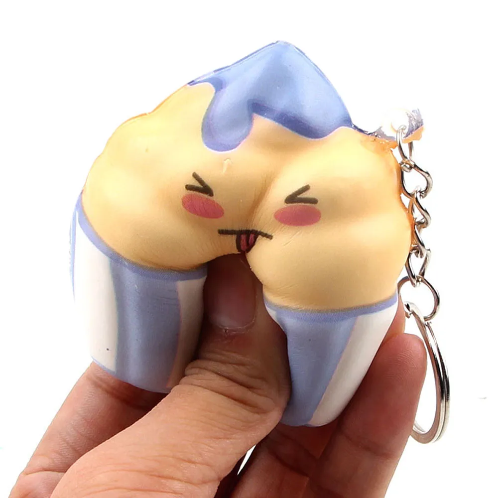 Сжимаемый мягкий милый брелок для снятия стресса с мороженым очень медленная