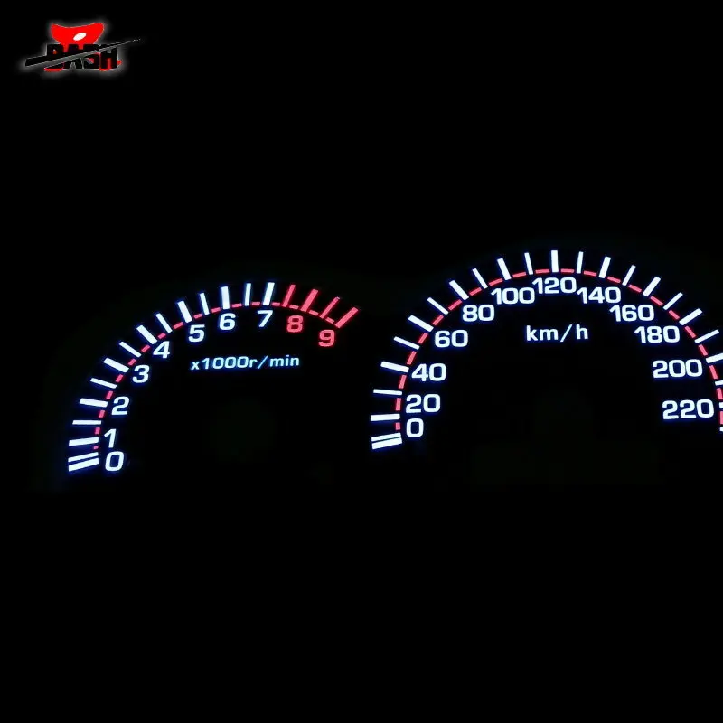 DASH EL свечение Калибр для Virage io 2003 1.8L Обратный Тип свечения черная панель белое