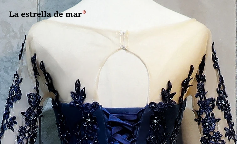 Vestido madrinha Новинка V образным вырезом бисером без рукавов с короткими рукавами трапециевидной формы военно-морской флот голубое платье подружки невесты длинное свадебное платье Дешевые brautjungfernklei