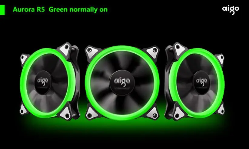 Aigo R5pro вентилятор 4 P-12 v aura sync вентиляторы компьютер desktop12cm вентилятор тихий ИК пульт дистанционного управления компьютер охлаждающий RGB чехол вентилятор