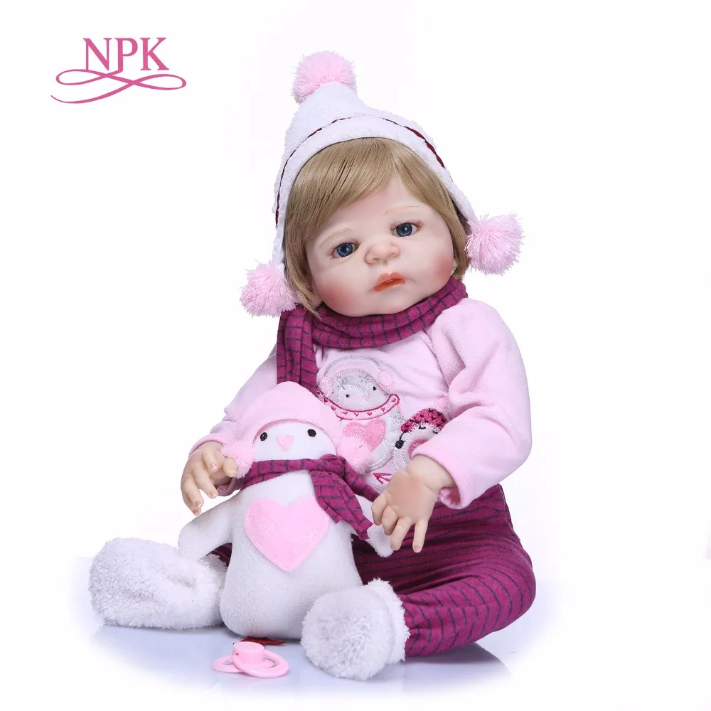 Оригинальная кукла реборн NPK 55 см реальный размер розовая принцесса игрушка для