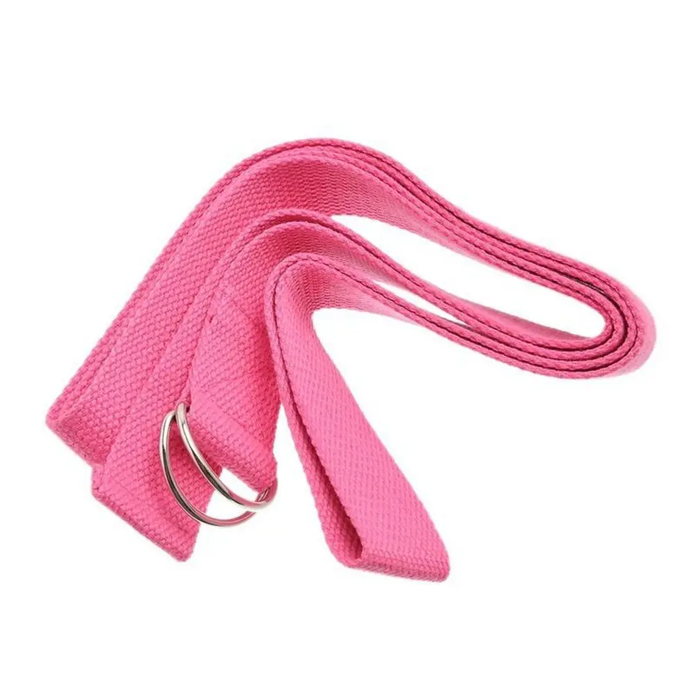 Multi-Warna Tali Yoga Warna D-Ring Latihan Kebugaran Gym Rope Gambar Pinggang Leg Resistance kebugaran Band Kapas