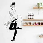 Виниловые наклейки на стену с изображением сексуальной девушки, стикеры на стену в стиле ретро для женщин, декор для спальни, магазина, окна, постер, наклейка, стикер для салона красоты A023