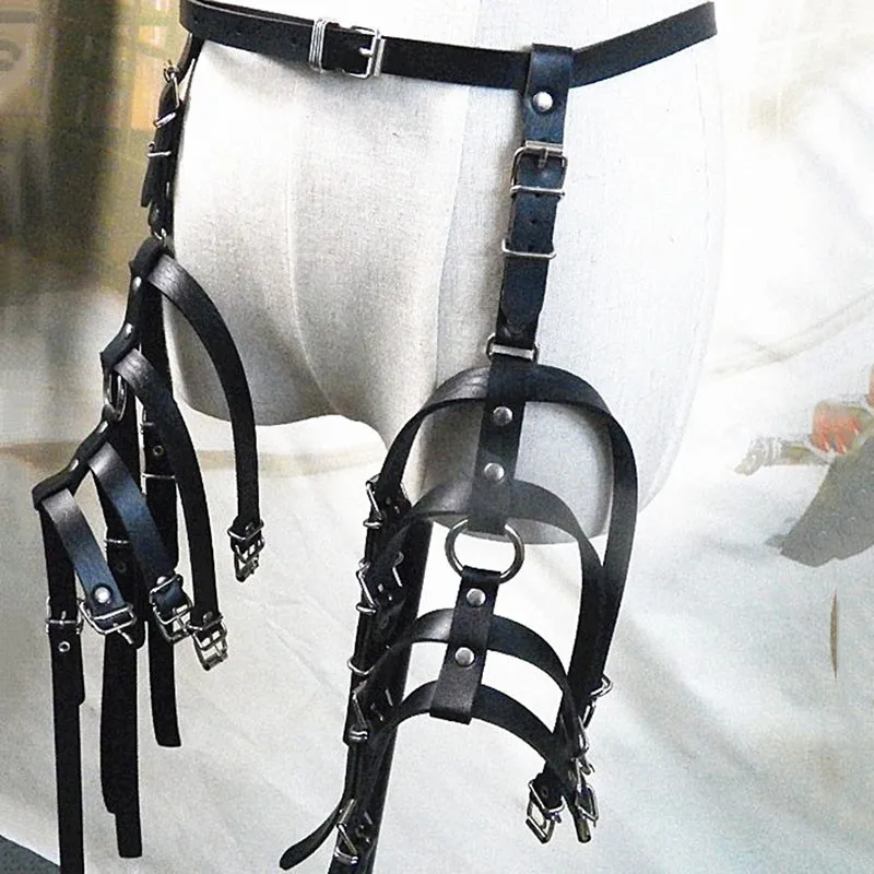Готический кожаный ремень с подвязками для ног женские сексуальные ремни
