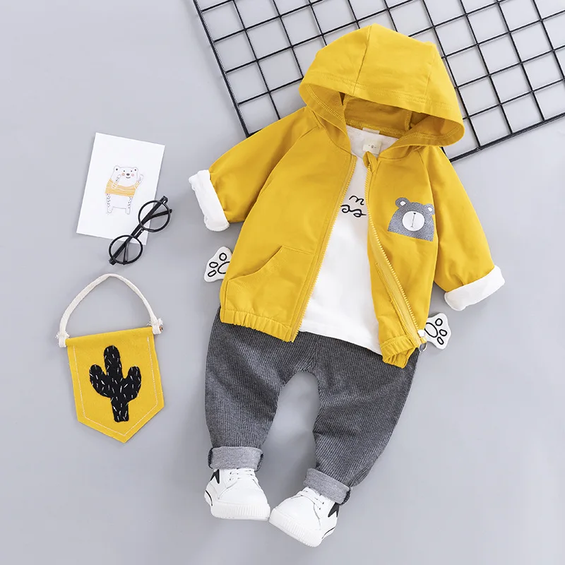 yellow Комплекты одежды для маленьких мальчиков, Bebe, спортивный костюм для мальчиков, новинка года, детский комплект одежды для мальчиков, рубашка+ штаны, спортивный костюм - Цвет: yellow