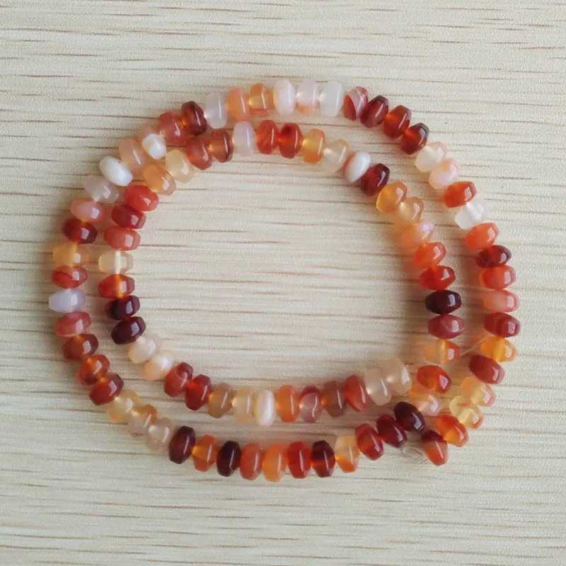 

Fashion high quality hot sale natural red onyx abacus charms beads for diy jewelry making bracelets 4x6mm wholesale 96pcs/lot