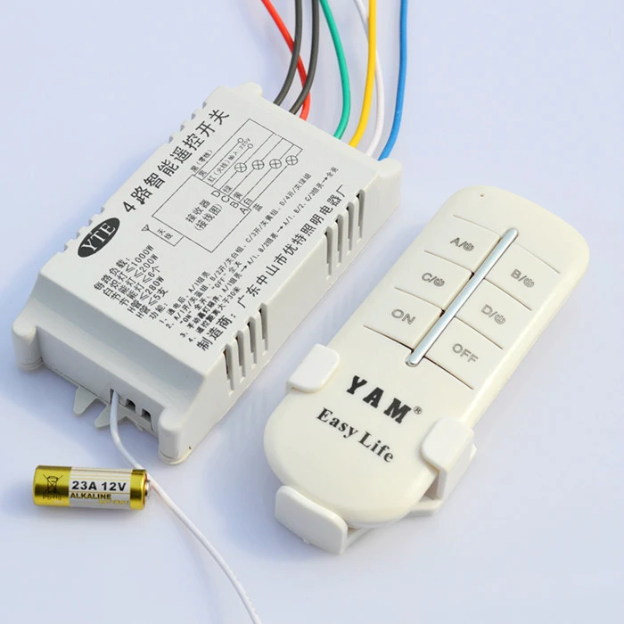 4 Ways Digital Wireless Wall Intelligent Remote Control Switch AC200-240V | Электрооборудование