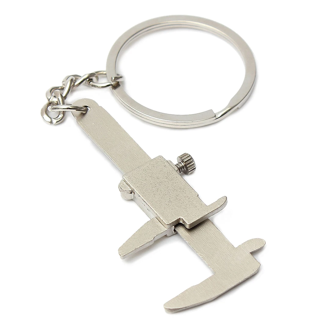 Серебряный моделирование штангенциркуль модельная линейка подвижный брелок