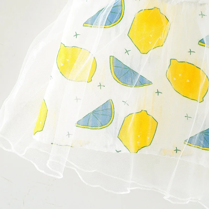 Повседневное Летнее детское платье Хлопковое с цветочным рисунком для маленьких