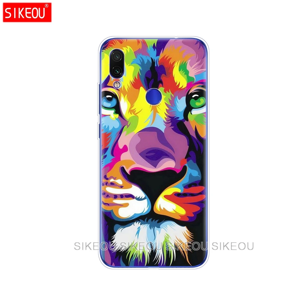10136 Для Xiaomi Redmi Note 7 чехол силиконовый Redmi Note 7 pro Чехол Fundas Coque Волк тигр, Лев, Леопард медведь животное - Цвет: 10136