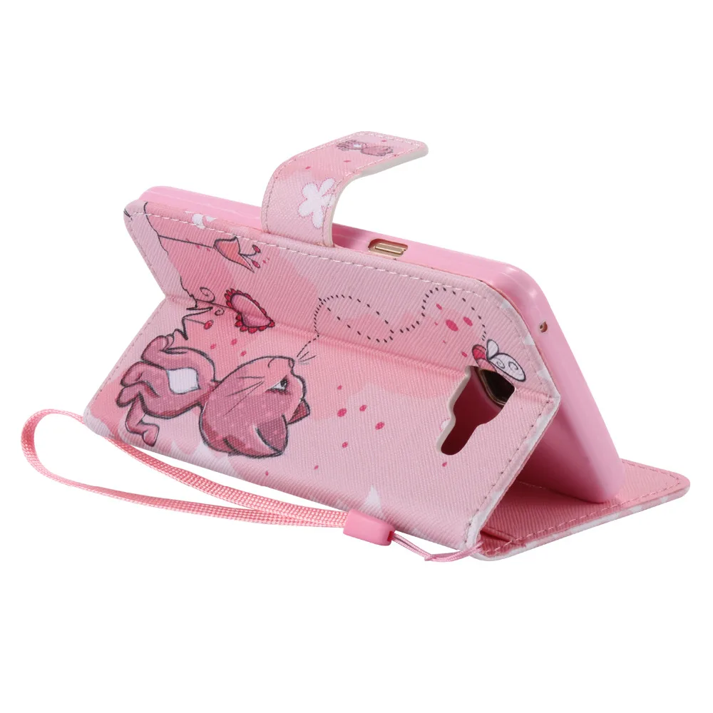 Милый Кот Цветок Дизайн кошелек Подставка держатель Чехол кожи для Samsung Galaxy A5 2016