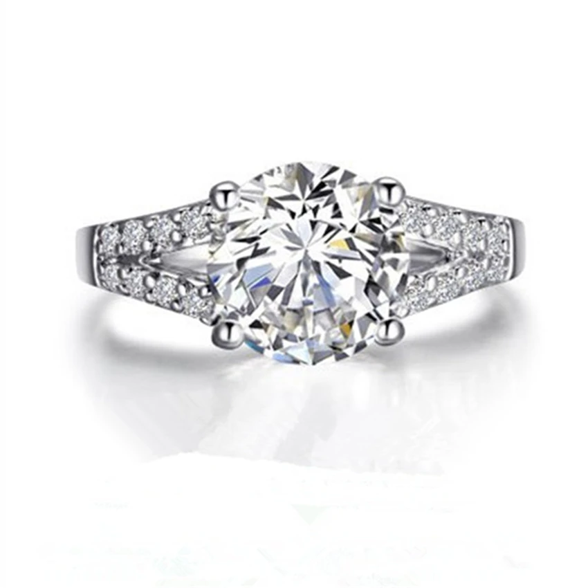 

Женское кольцо из серебра с бриллиантами, 8,0 мм, 2 карата