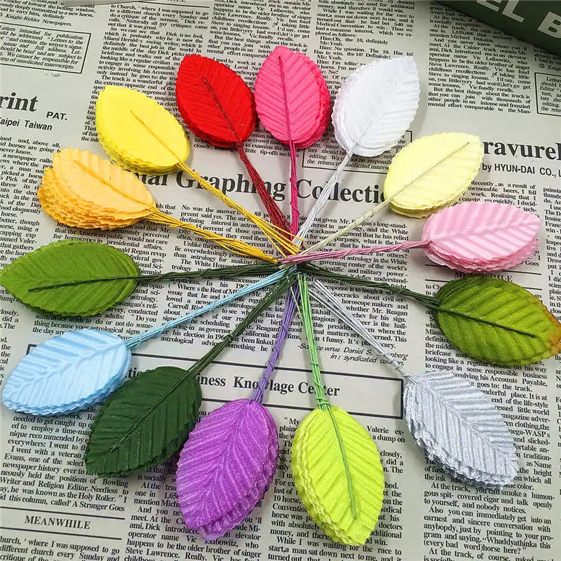 10 шт. бесплатная доставка искусственные розы листья золотые цветочное украшение