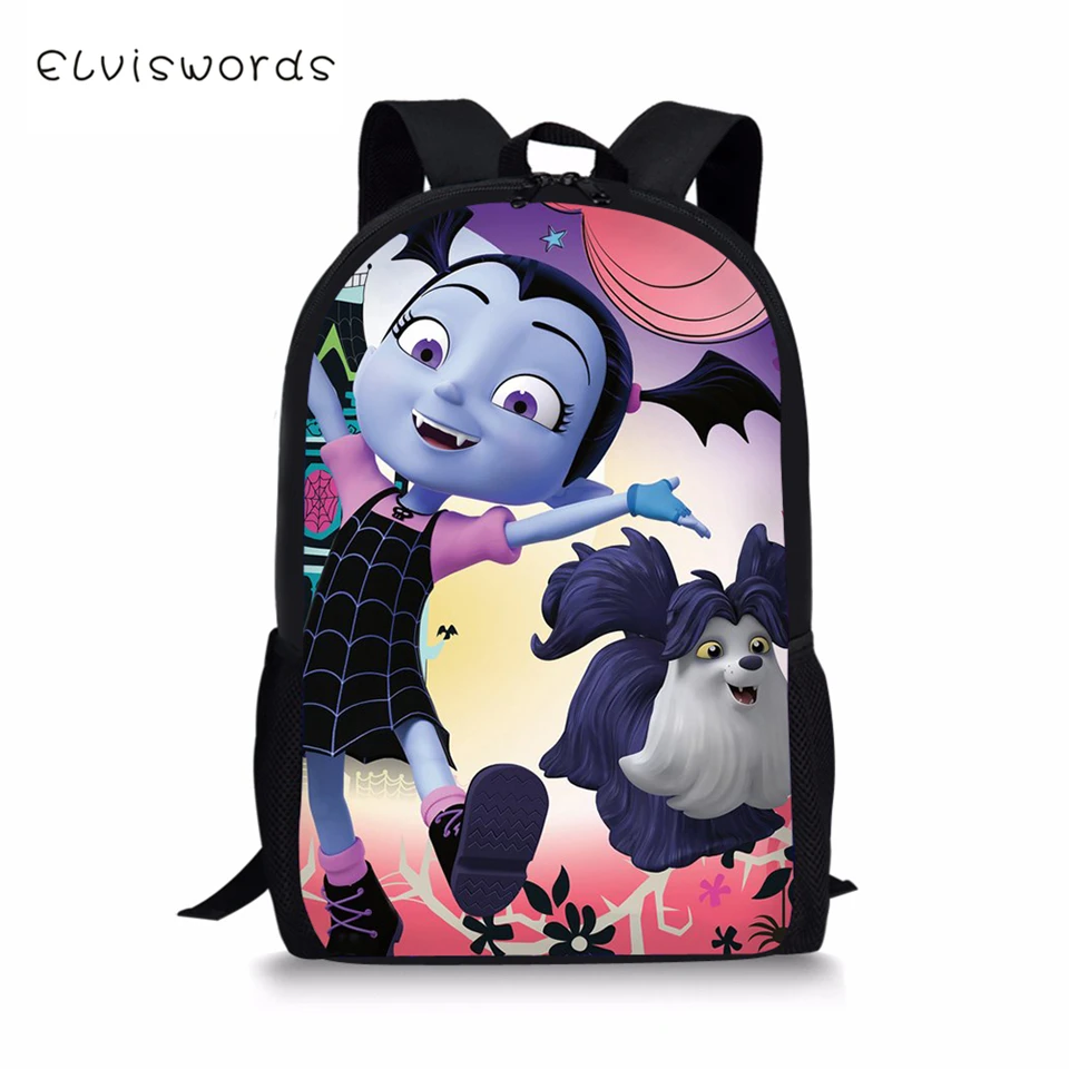Детский Школьный рюкзак ELVISWORDS детский с принтом Vampirina дизайнерские школьные