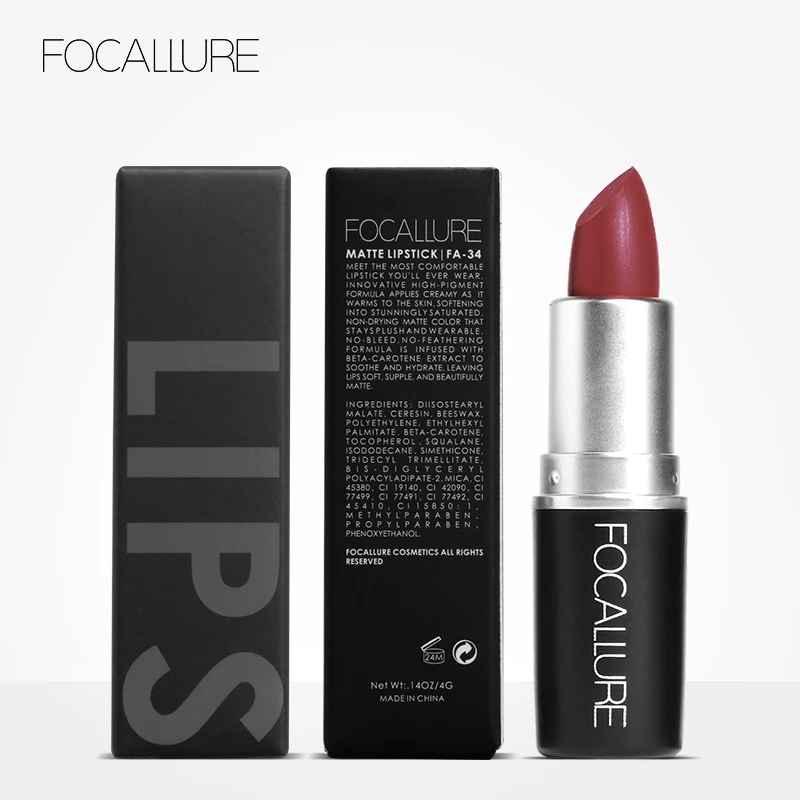 2019 FOCALLURE Pro матовая помада макияж красота для женщин розовый детский губ матовый