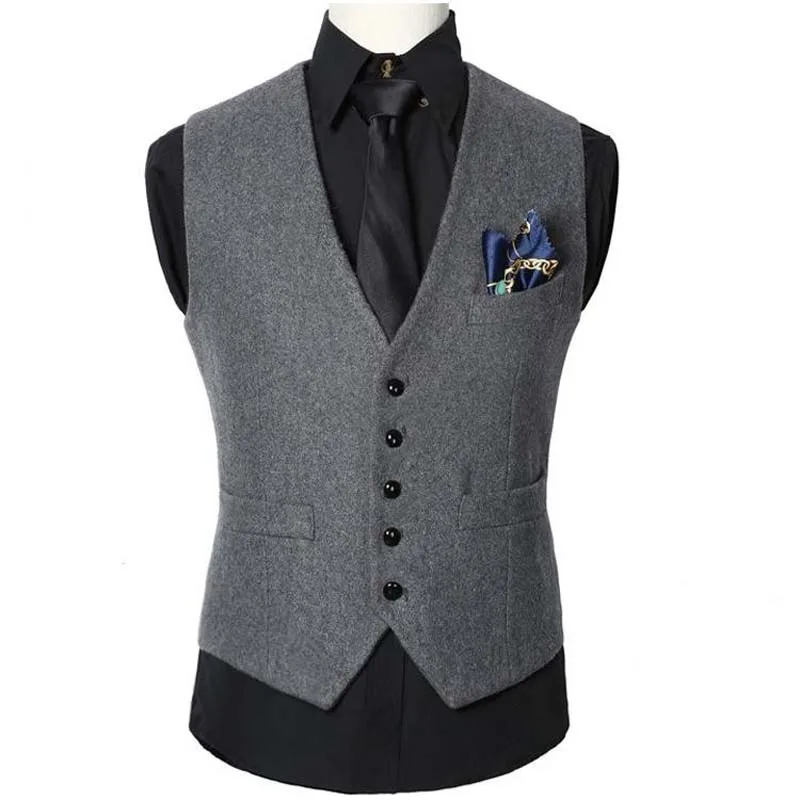 

Boutique Men Suit Vest Slim worsted Dress Vests Men's Waistcoat Casual Men Suit Vest Tops