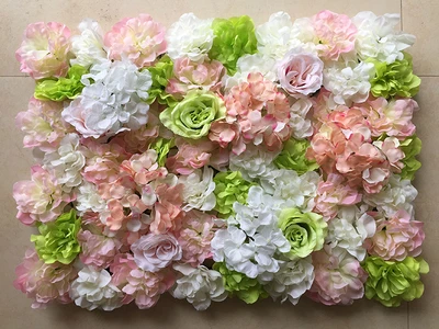 green Гортензия Роза арочный цветок на стену 40*60 см guelder искусственный flowe лайнер, DIY декоративный свадебный фестиваль цветок ковер дорожная линия - Цвет: green