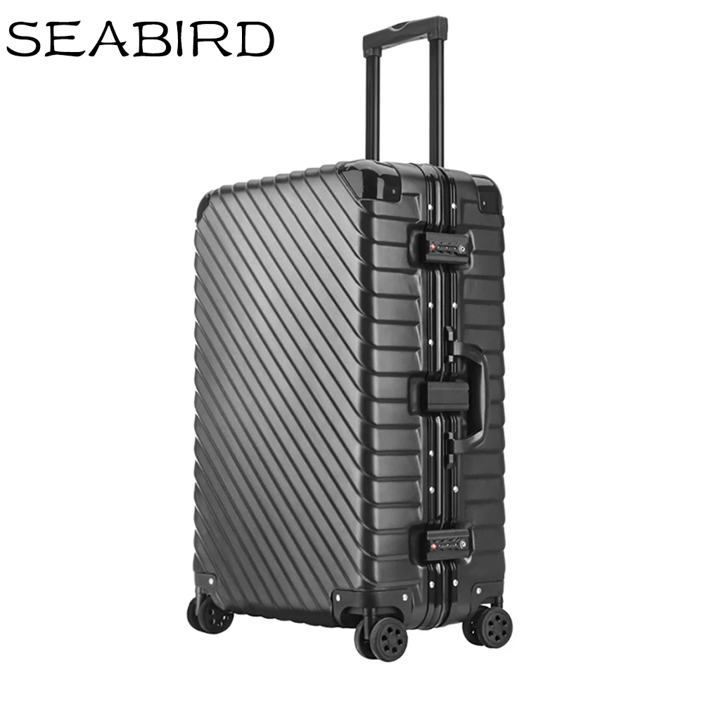 

SEABIRD 20"22"24"26"29 inch Aluminum frame travel luggage carry on box pull rod suitcase trolley suitcase rolling luggage