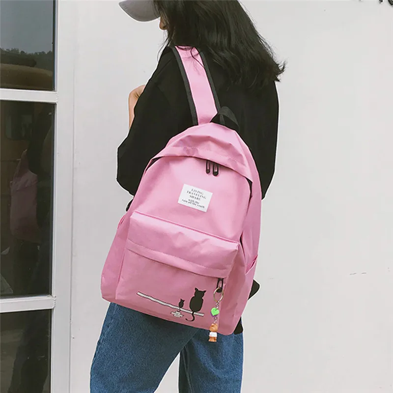 NOENNAME_NULL женский рюкзак школьные сумки для книг ранец на плечо холщовая дорожная