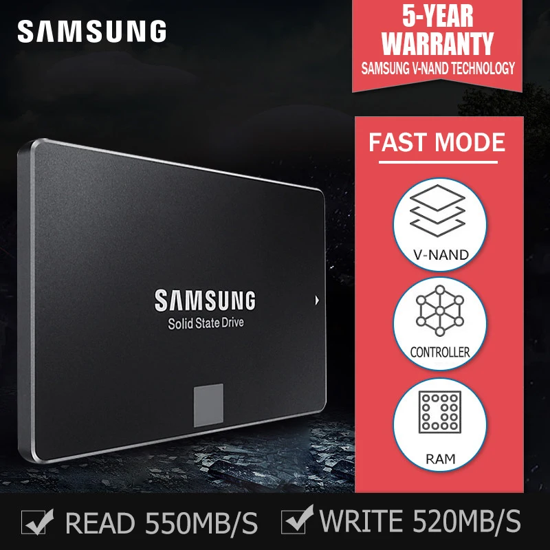 Внутренний твердотельный накопитель Samsung 860 EVO 250 ГБ 500 1 ТБ SATA 3 2 5 дюйма HDD жесткий