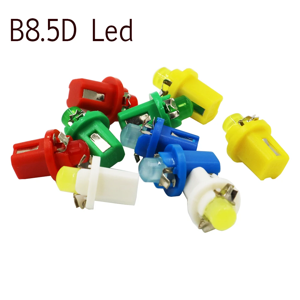 

YSY 50 шт./лот b8.5 COB Led 1 SMD T5 LED Lampe De Voiture Tableau de Bord instrument Lumire Ampoule 12 v blou rouge vert blanc
