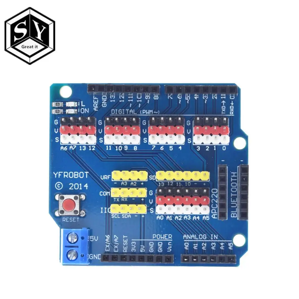 Плата расширения датчика Great IT V5 плата для Arduino UNO R3 V5.0 электронный модуль 1 шт.|audio