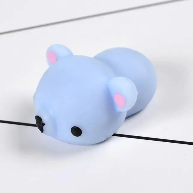 Blue Mouse Мини Изменение цвета мягкий милый кот Антистресс мяч выжать Моти рост Abreact мягкий липкий снятие стресса забавная Подарочная игрушка - Цвет: Blue Mouse
