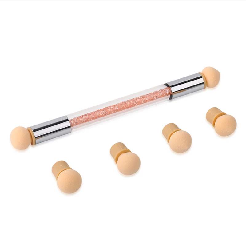 1 Набор губка градиентная ручка для ногтей затенения из горного хрусталя Ручка