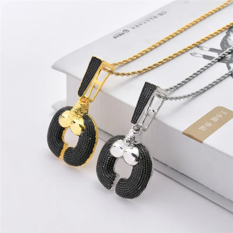 Хип-хоп черная Горилла животное кулон ожерелье с цирконом AAA мужское мода рок