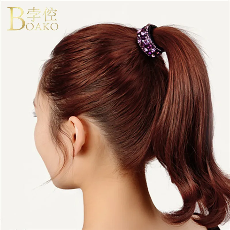 Новинка пластиковые заколки для волос хрустальная резинка кольцо конского