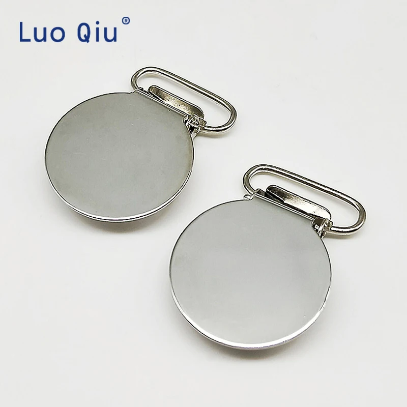 Зажимы для подтяжек одежды круглой формы металлические эмалированные зажимы