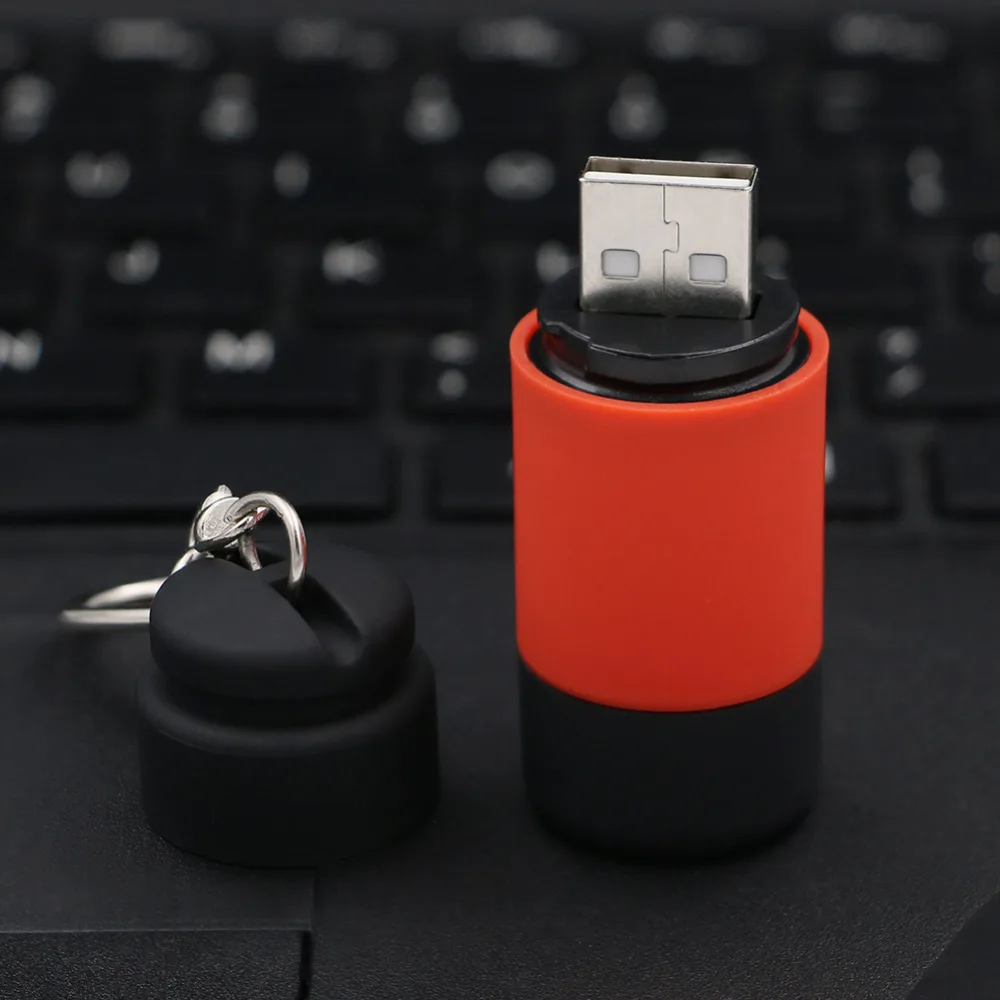 Coquimbo супер мини 0,3 Вт Светодиодный светильник-вспышка USB ультра яркий Перезаряжаемый Карманный Брелок светильник многоцветный USB светодиодный фонарь светильник