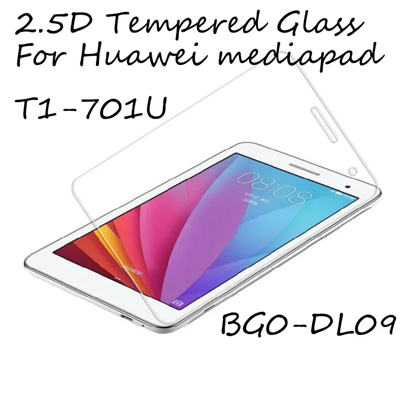 2.5D Закаленное стекло для huawei mediapad T1-701U BGO-DL09 7," дюймов прозрачная защитная пленка для huawei mediapad T2 BGO-L03B 7
