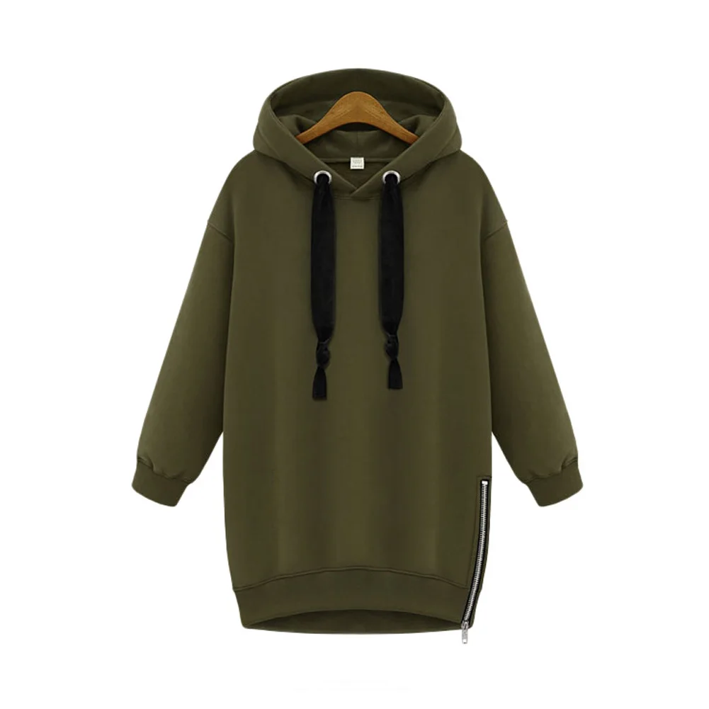 Women Outwear Long Sleeve Fabala Hoodies Loose Sports Hooded Pullover Sweatshirt Casual |