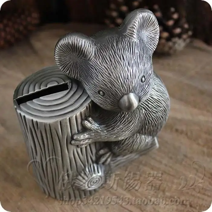 Креативная Копилка из оловянного сплава коала металлическая банка в форме