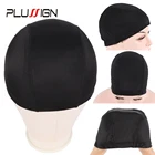 Plussign 12 шт.лот оптовая продажа, купольная крышка из спандекса для изготовления париков, эластичные сетки для волос, тканевая шапка, средний размер, нейлоновая шпилька