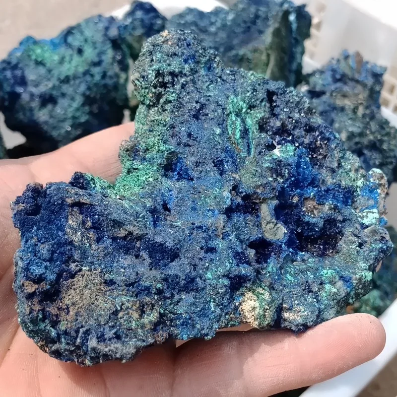 DHXYZB 100 500 г натуральный azurite сырой камень синий Малахитовый исцеляющий рейки