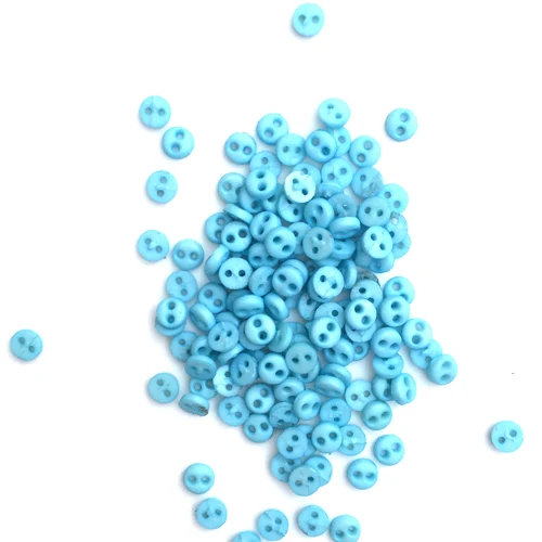 light blue Упаковка из 100) Мини пуговицы 4 мм круглые крошечные пуговицы для скрапбукинга украшения детской одежды - Цвет: light blue
