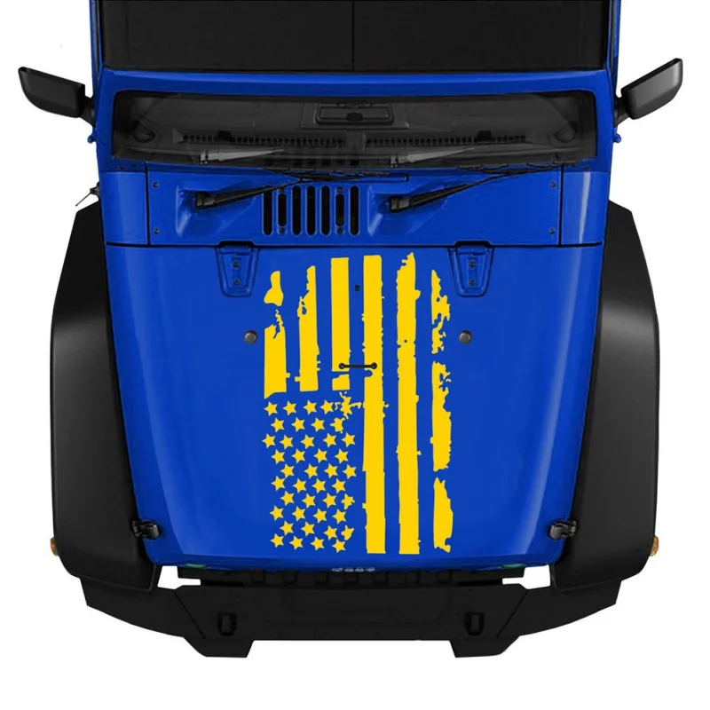 1 шт. многоцветная Автомобильная креативная наклейка с американским флагом тотемным принтом автомобильные