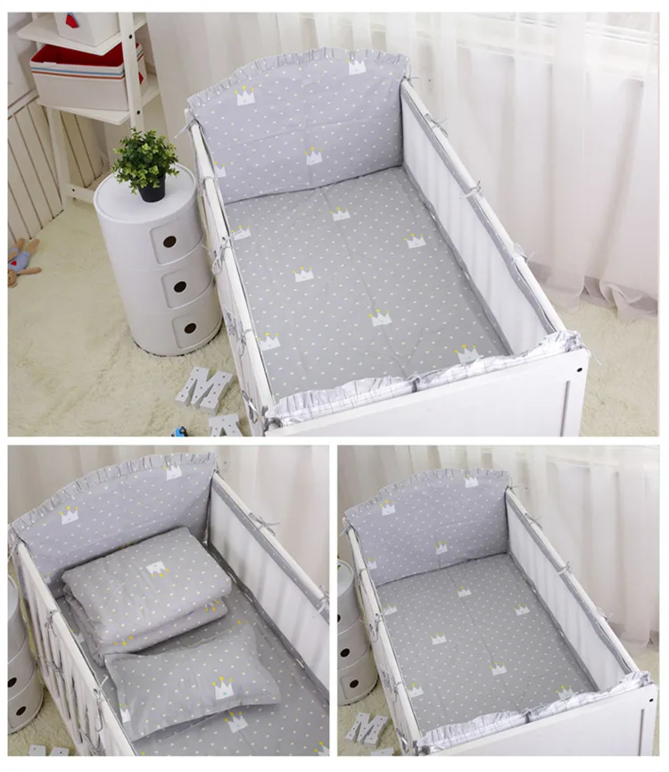 5 шт./компл. летние детские Постельное белье детская кроватка вокруг с защитным