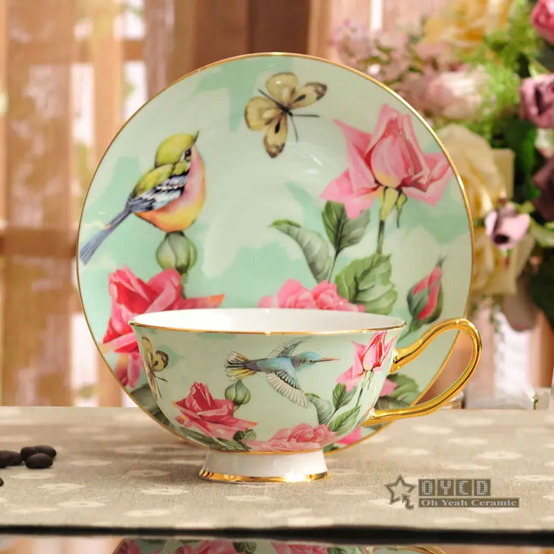 Фарфоровая чайная чашка и блюдце комплект из ультратонкой фарфоровой чашки с