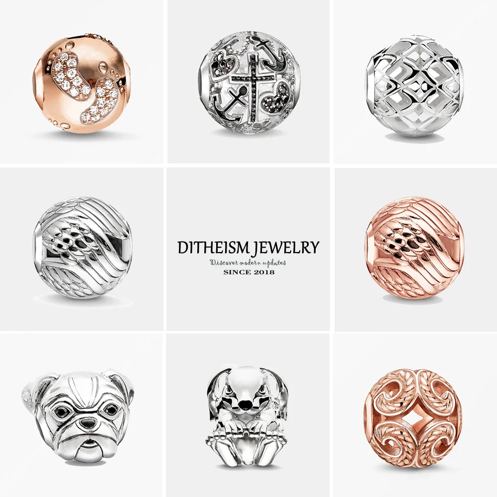 Бусины сделай сам Вера Надежда любовь отверстие 5 мм серебро 2018 пробы модные