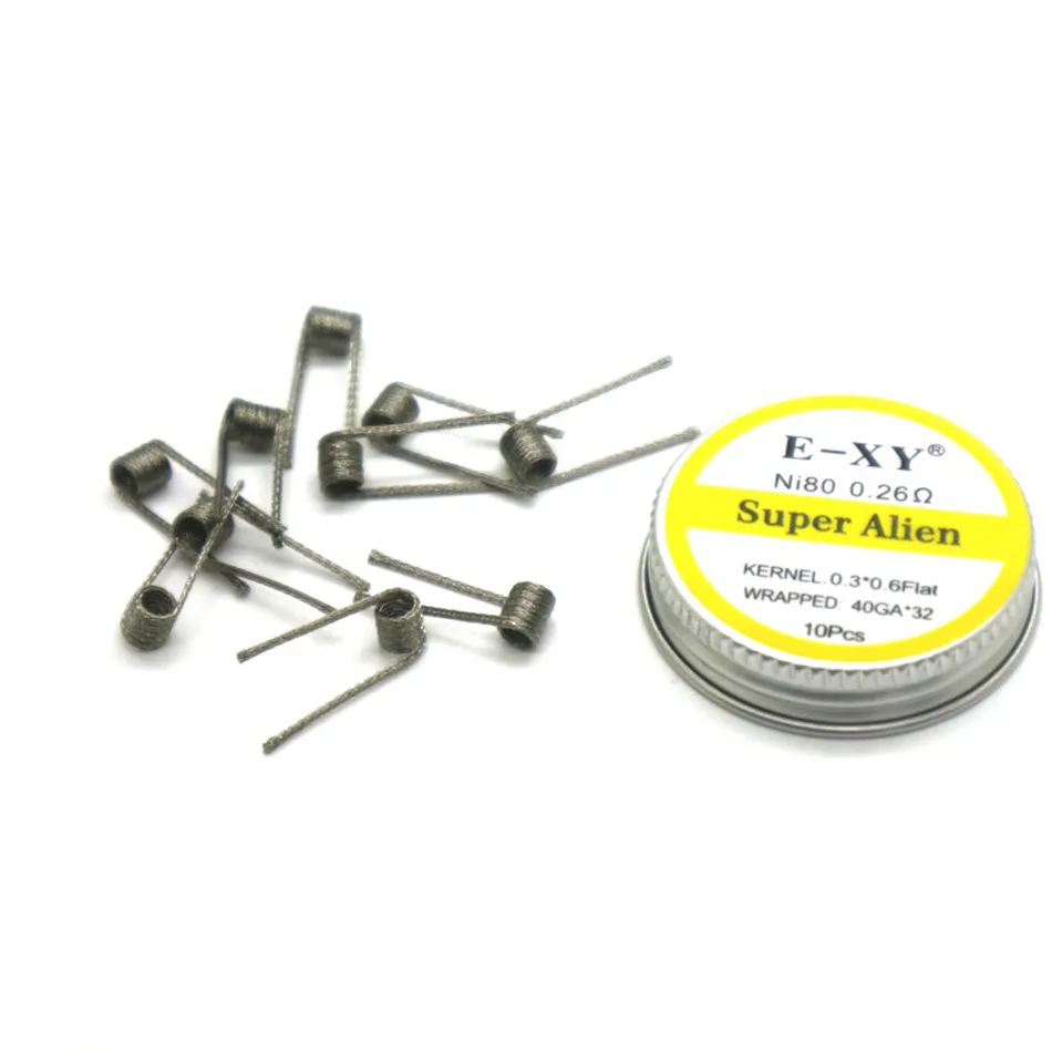 

E-XY Ni80 Super Alien Strong Performance High Density Prebuilt Coils Premade Coil for Electronic Cigarette Atomizer Heating Wire