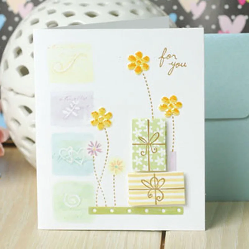 Мини-конверт и поздравительные открытки на день рождения 15 шт./лот Мультяшные