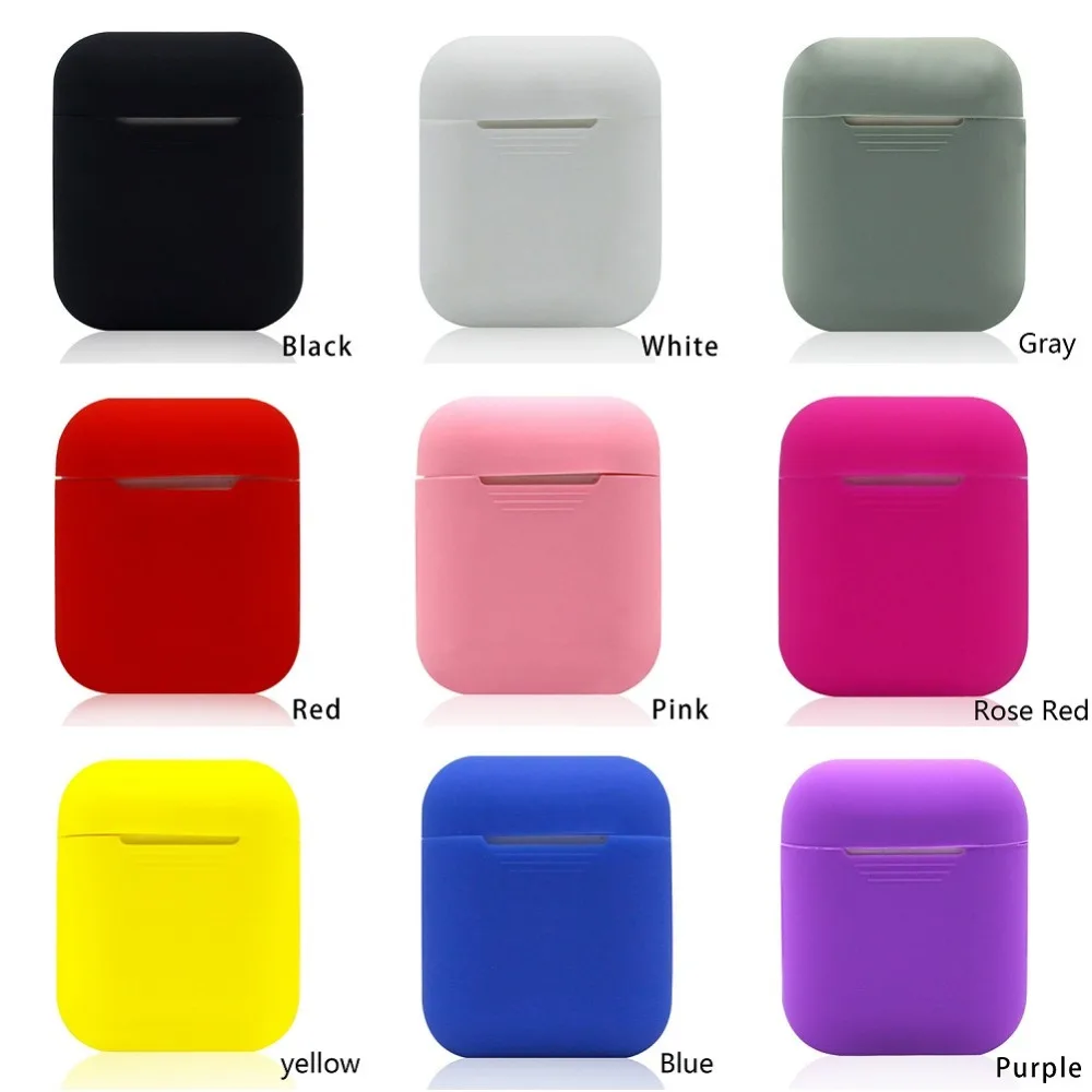 Защитный силиконовый чехол для наушников Airpods 9 цветов | Электроника