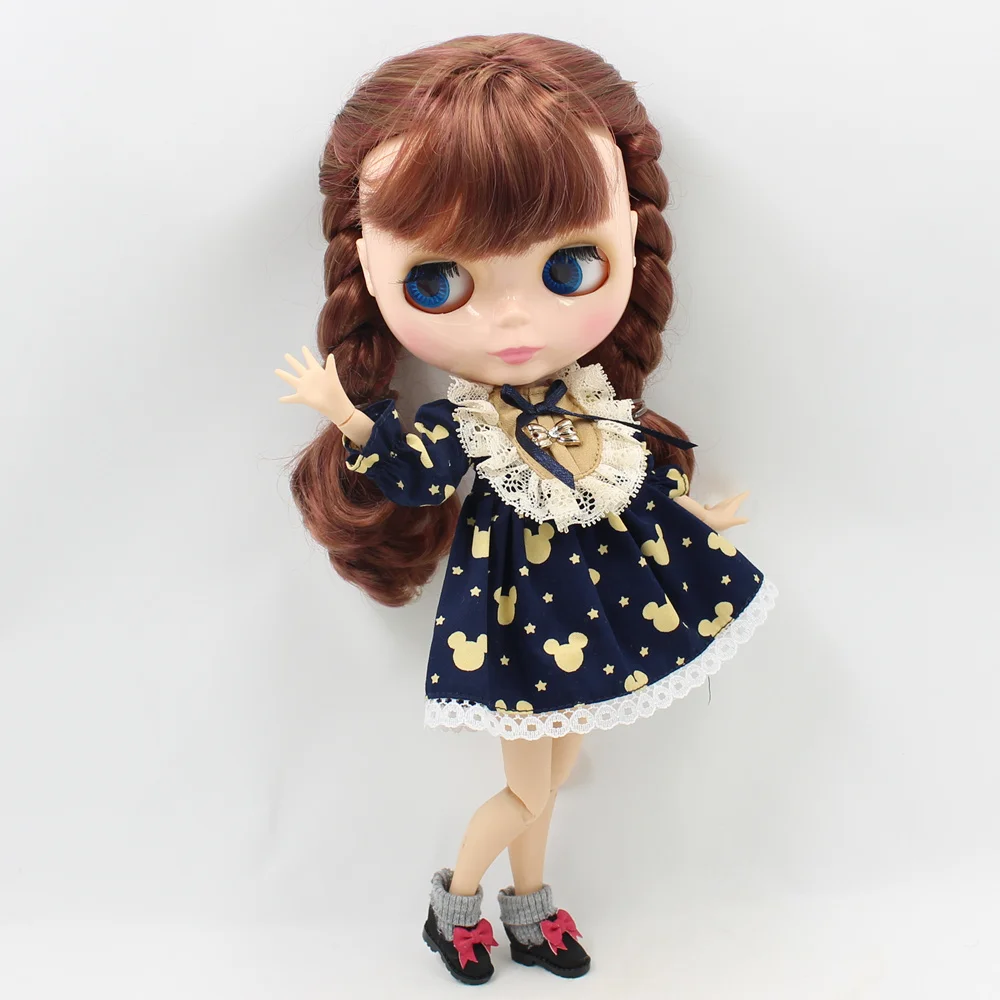 Одежда для Blyth 1/6 платье с принтом куклы Микки кружевная одежда Lotita ICY Licca Body Neo