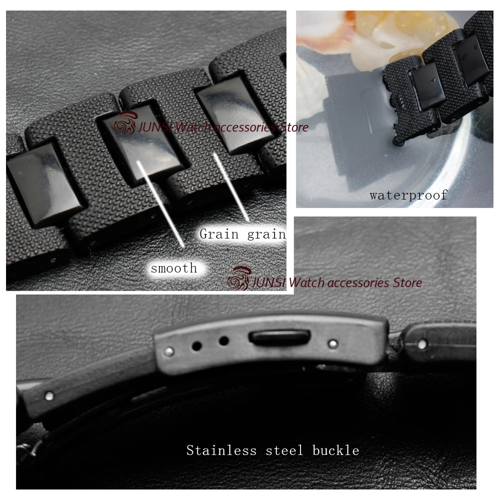 Plastic watchstrap Convex mouth bracelet 26*16mm watchband Steel Case Bumper for casio DW-6900/DW9600/DW5600/GW-M5610 watch band